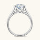 Jorrio handmade 2ct timeless & classic round solitaire moissanite sterling silver ring