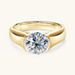 Jorrio handmade 2ct timeless & classic round solitaire moissanite sterling silver ring