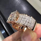 Jorrio Handmade 5ct Princess Cut Moissanite Men's Wide Band Sterling Silver Ring