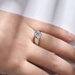 Jorrio handmade 2ct timeless & classic round solitaire moissanite sterling silver ring