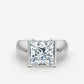 Jorrio Handmade Moissanite Princess Cut Classic Anniversary Men's Ring
