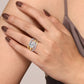 Jorrio handmade 1.5ct gold round cut halo sterling silver engagement ring