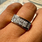 Jorrio Handmade 1.75 ct Radiant & Round Cut Moissanite Men's Wedding Band Ring