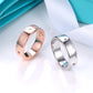 Jorrio Wide version fashion simple style Anniversary Couple Rings Set