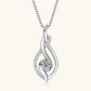 Jorrio handmade 0.43ct round cut Moissanite sterling silver necklace