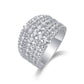 Jorrio handmade 1.5ct round cut moissanite sterling silver women's band