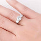 Jorrio handmade 3ct round cut Moissanite sterling silver wedding engagement ring