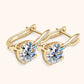 Jorrio handmade 4ct round cut fashion Moissanite sterling silver earrings