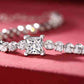 Jorrio handmade 1ct princess cut vintage sterling silver moissanite bracelet