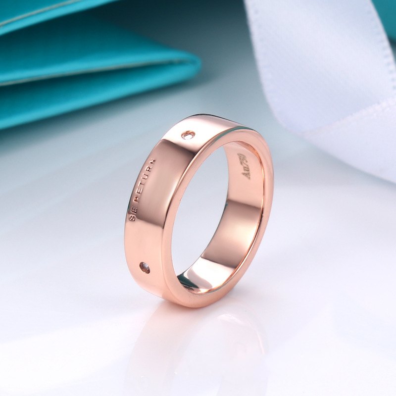 Jorrio Wide version fashion simple style Anniversary Couple Rings Set