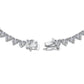 Jorrio handmade white heart classic sterling silver diamond necklace