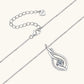 Jorrio handmade 0.43ct round cut Moissanite sterling silver necklace