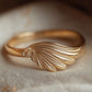 Jorrio angel wing & flower vintage sterling silver ring