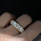 Jorrio handmade brilliant round & cushion cut gold men's band ring