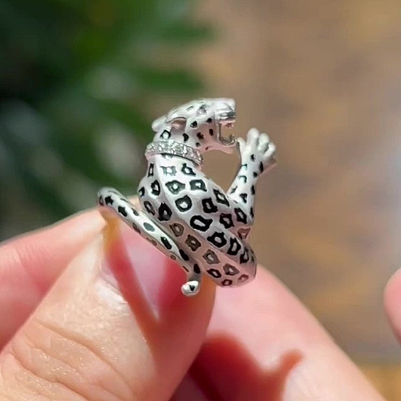 Jorrio Handmade Leopard  Wrap Statement Fashion Ring