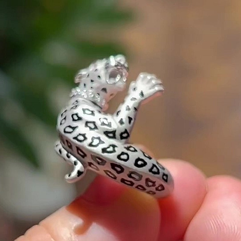 Jorrio Handmade Leopard  Wrap Statement Fashion Ring
