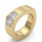 Jorrio Handmade Princess Cut Moissanite Sleek Channel-style Modern Men's Band Ring