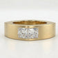 Jorrio Handmade Princess Cut Moissanite Sleek Channel-style Modern Men's Band Ring