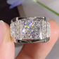 Jorrio handmade 3ct round cut regal brilliance men’s statement ring