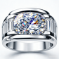 Jorrio Handmade Iced Out Oval Cut Modern Luxury Men's Ring