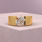 Jorrio Handmade Minimalist Emerald-cut Solitaire Men's Ring