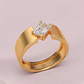 Jorrio Handmade Minimalist Emerald-cut Solitaire Men's Ring