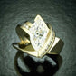 Jorrio handmade marquise cut bold modern design men's ring