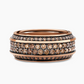 Jorrio Handmade 18K Rose Gold Plated Full Pave Chocolate CZ Classic Men's Ring