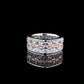 Jorrio Handmade Solid Round & Emerald Cut CZ Ring