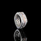 Jorrio Handmade Solid Round & Emerald Cut CZ Ring