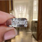Jorrio Handmade Moissanite Princess Cut Unique Men's Wedding Ring