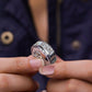 Jorrio Handmade Moissanite Princess Cut Unique Men's Wedding Ring
