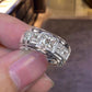 Jorrio Handmade Moissanite Princess Cut Unique Men's Wedding Ring