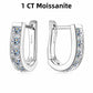Jorrio handmade 1ct round cut fashion moissanite sterling silver earrings