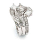 Jorrio princess cut white vintage engagement wedding ring 3pcs bridal set