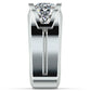 Jorrio handmade timeless gold round cut D-color moissanite men's ring