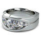 Jorrio handmade timeless gold round cut D-color moissanite men's ring