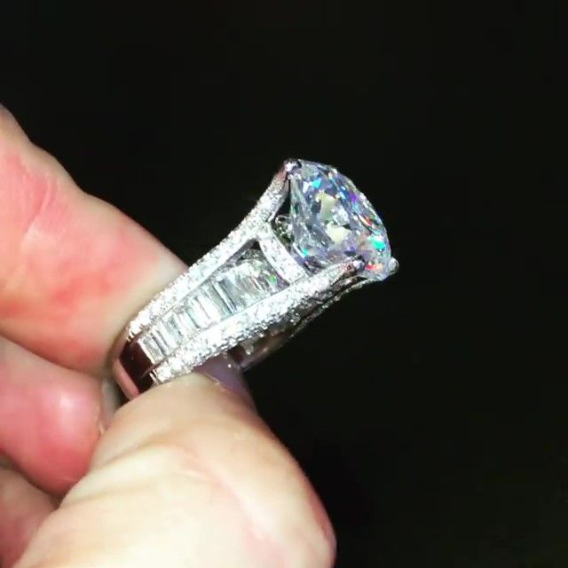 Jarrio Rings Jorrio handemade 10ct round cut vintage sterling silver engagement rin ...