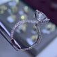 Jorrio handmade vintage round cut sterling silver diamond ring engagement ring