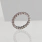 Jorrio handmade radiant cut diamond wedding ring sterling silver bridal set