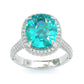 Jorrio cushion cut Paraiba gemstone handmade vintage engagement ring