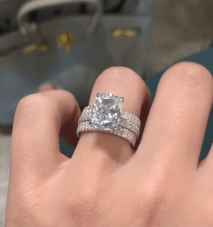 Jarrio Rings Jorrio handmade pear cut created diamond sterling silver bridal set we ...