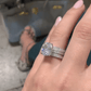 Jorrio handmade pear cut created diamond sterling silver bridal set wedding ring