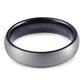 Jorrio titanium wide ring black simple style diamond  men's band