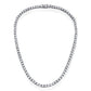 Jorrio round cut sterling silver diamond handmade necklace