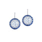 Jorrio Classic round cut halo Sterling Silver Diamond Stud Earrings