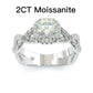 Jorrio handmade round cut Moissanite handmade classic anniversary ring wedding ring