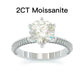 Jorrio handmade round cut Moissanite sterling silver diamond ring engagement ring