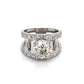 Jorrio handmade vintage round cut sterling silver engagement ring wedding ring