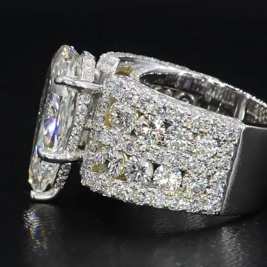 Jarrio Rings Jorrio handmade pear cut vintage style created diamond sterling silver ...